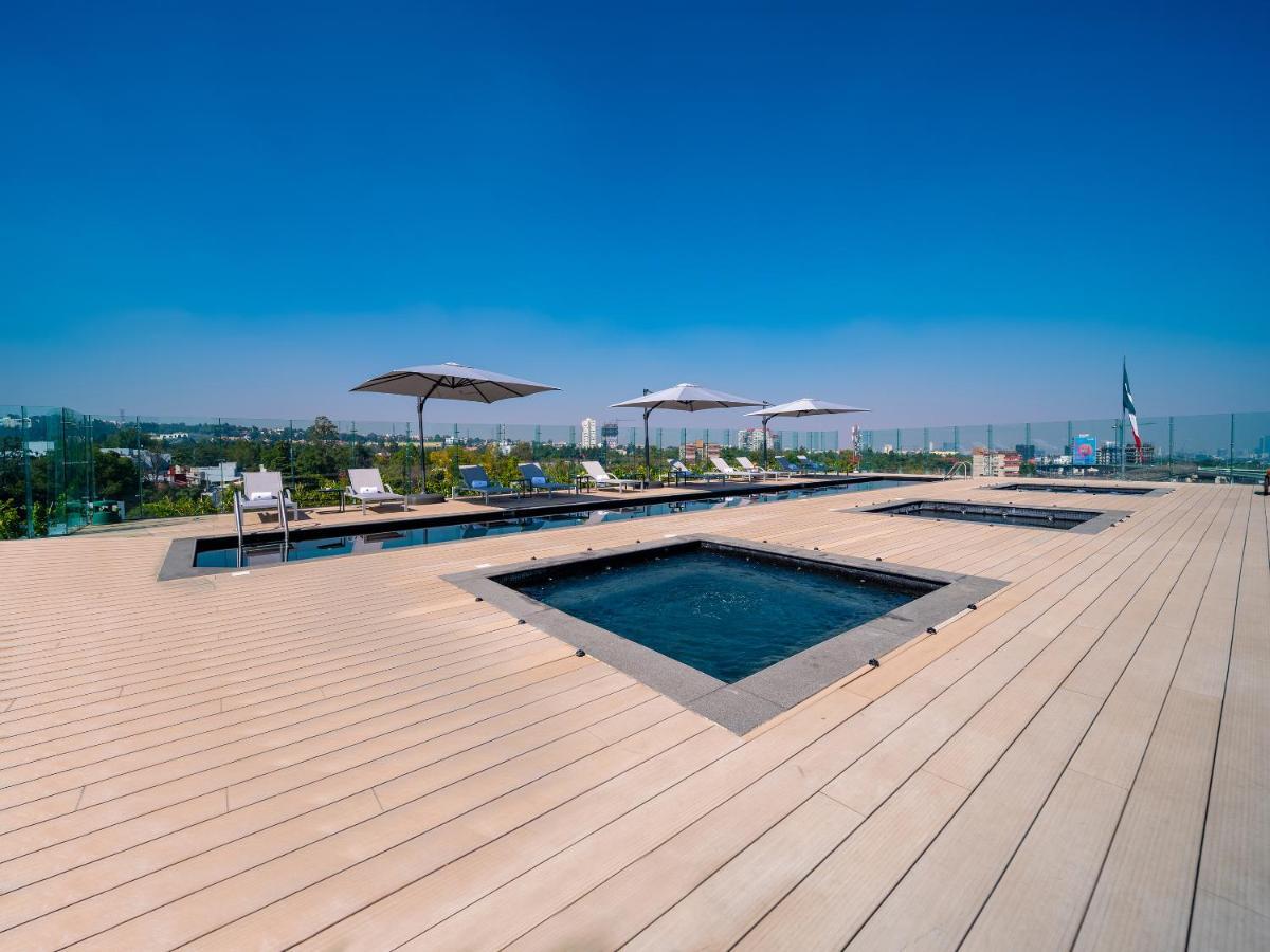 墨西哥城 Galeria Plaza San Jeronimo酒店 外观 照片 Rooftop pool